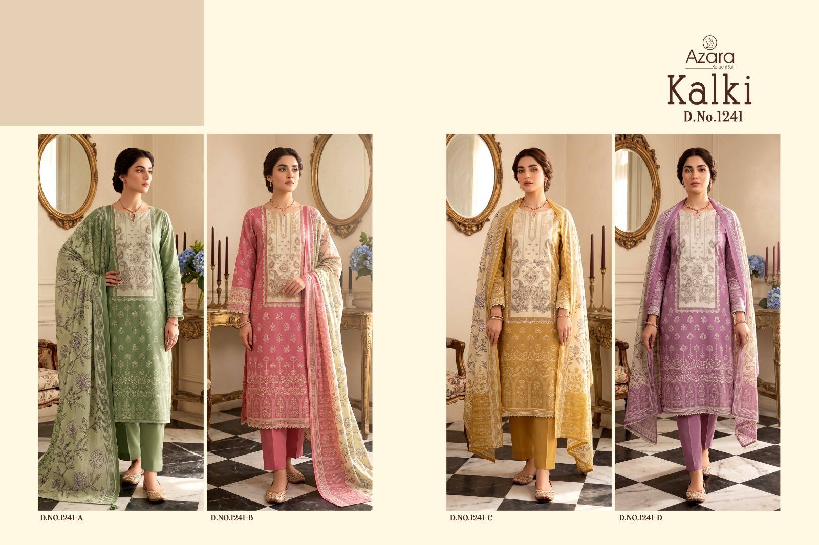 KALKI 1241 Series BY Radhika fashion 01 To 04 Series Beautiful Festive Suits Colorful Stylish Fancy Casual Wear & Ethnic Wear Cotton Dresses At Wholesale Price